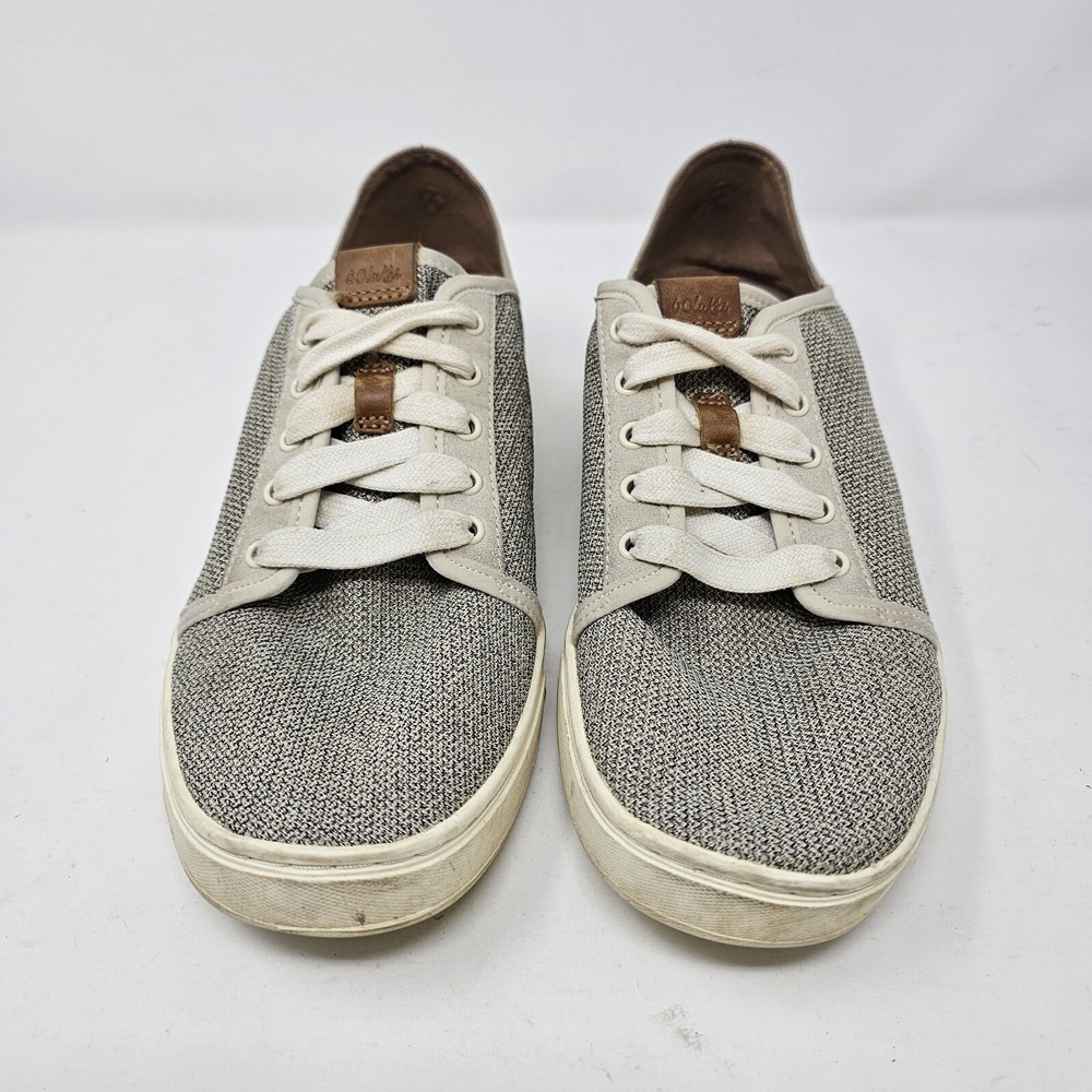 OLUKAI Pehuea Li Shoes Womens 11 Gray Tapa Mesh Oxfords Sneaker - Picture 3 of 13